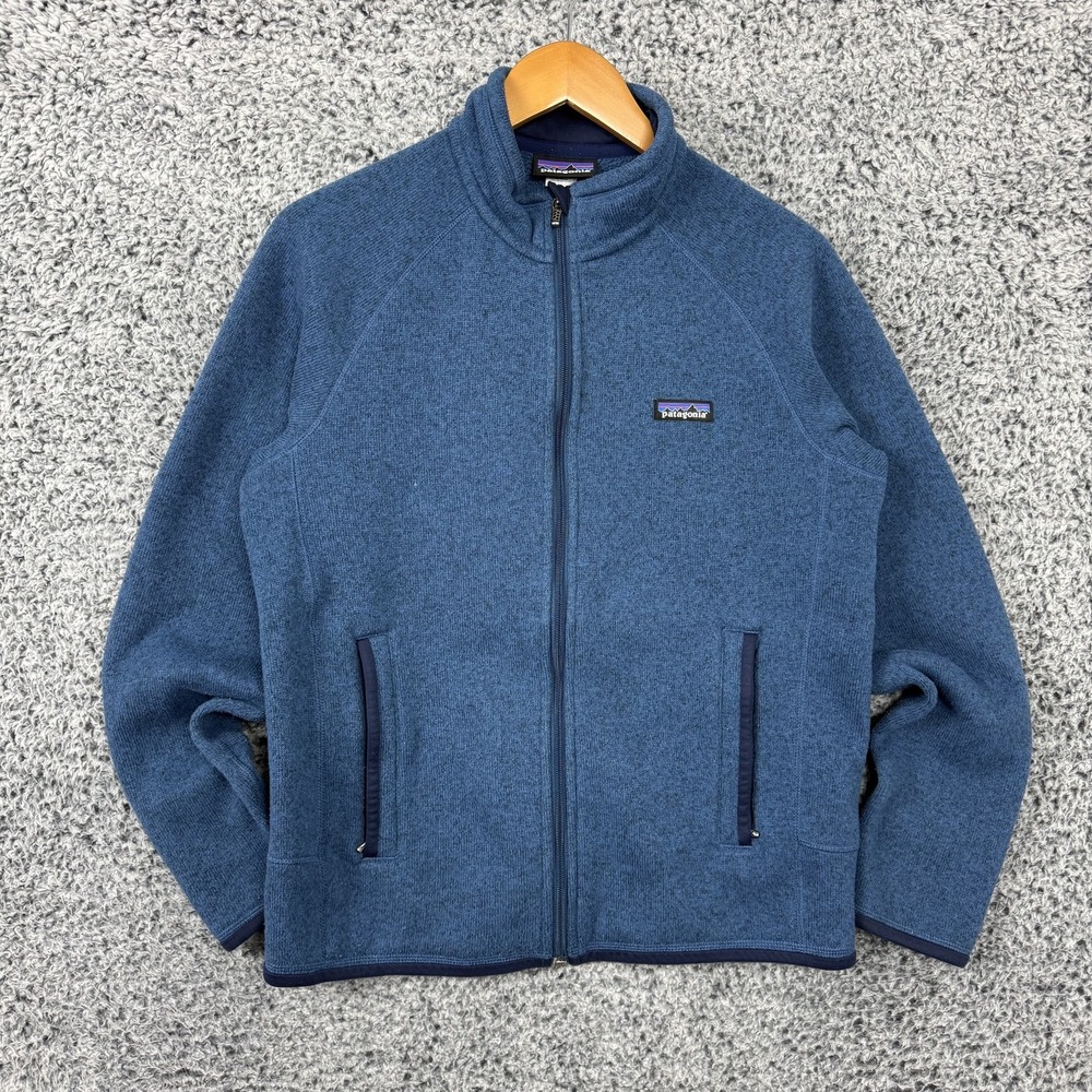 Patagonia Better Sweater Jacket Mens Small Blue Full Zip Fleece Hiking Outdoor